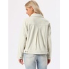 image:imageAllegra K Corduroy Jacket for Women Long Sleeve Button Down OuterwearApricot