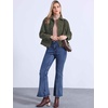 image:imageAllegra K Corduroy Jacket for Women Long Sleeve Button Down OuterwearArmy Green