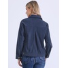 image:imageAllegra K Corduroy Jacket for Women Long Sleeve Button Down OuterwearDark Blue