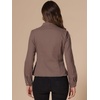 image:imageAllegra K Denim Jacket Womens Classic Stand Collar Long Sleeve Jean JacketsCoffee