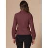image:imageAllegra K Denim Jacket Womens Classic Stand Collar Long Sleeve Jean JacketsDeep Red