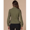 image:imageAllegra K Denim Jacket Womens Classic Stand Collar Long Sleeve Jean JacketsGreen
