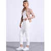 image:imageAllegra K Denim Jacket Womens Classic Stand Collar Long Sleeve Jean JacketsPink