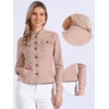image:imageAllegra K Denim Jacket Womens Classic Stand Collar Long Sleeve Jean JacketsPink