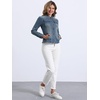 image:imageAllegra K Denim Jacket Womens Classic Stand Collar Long Sleeve Jean JacketsVintage Blue