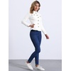 image:imageAllegra K Denim Jacket Womens Classic Stand Collar Long Sleeve Jean JacketsWhite