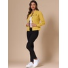 image:imageAllegra K Denim Jacket Womens Classic Stand Collar Long Sleeve Jean JacketsYellow