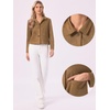 image:imageAllegra K Faux Suede Jacket for Womens Button Down Lapel Collar JacketsBrown