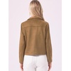 image:imageAllegra K Faux Suede Jacket for Womens Button Down Lapel Collar JacketsBrown