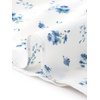 image:imageAllegra K Floral Top for Womens Sweetheart Neck Shirred Ruffle Peplum TopsBlue White