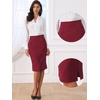 image:imageAllegra K Office Pencil Skirts for Women Dressy High Waist SkirtBurgundy