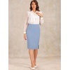 image:imageAllegra K Office Pencil Skirts for Women Dressy High Waist SkirtGrey Blue
