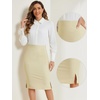 image:imageAllegra K Office Pencil Skirts for Women Dressy High Waist SkirtLight Khaki