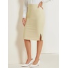 image:imageAllegra K Office Pencil Skirts for Women Dressy High Waist SkirtLight Khaki