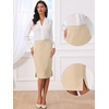 image:imageAllegra K Office Pencil Skirts for Women Dressy High Waist SkirtStone