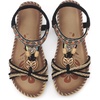 image:imageAllegra K Women Bohemian Rhinestone Knot Flat Ankle Elastic SandalsBlack