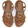 image:imageAllegra K Women Bohemian Rhinestone Knot Flat Ankle Elastic SandalsBrown