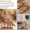 image:imageAllegra K Women Bohemian Rhinestone Knot Flat Ankle Elastic SandalsGinger2