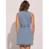 image:imageAllegra K Women Casual Denim V Neck Button Down Mini DressGrey Blue