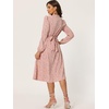 image:imageAllegra K Women Floral Print V Neck Long Sleeve Midi Boho DressPink