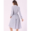 image:imageAllegra K Women Floral Print V Neck Long Sleeve Midi Boho DressPurple