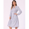 image:imageAllegra K Women Floral Print V Neck Long Sleeve Midi Boho DressPurple