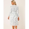 image:imageAllegra K Women Floral Print V Neck Long Sleeve Midi Boho DressWhite