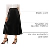 image:imageAllegra K Women Pleated Midi Skirt High Waisted Metallic Party SkirtsBlack