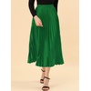 image:imageAllegra K Women Pleated Midi Skirt High Waisted Metallic Party SkirtsGreen