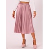 image:imageAllegra K Women Pleated Midi Skirt High Waisted Metallic Party SkirtsPink1
