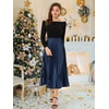 image:imageAllegra K Women Pleated Midi Skirt High Waisted Metallic Party SkirtsRoyal Blue