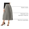 image:imageAllegra K Women Pleated Midi Skirt High Waisted Metallic Party SkirtsSilver Grey