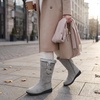 image:imageAllegra K Women Snow Warm Breathable Double Buckle Flat MidCalf BootsGrey