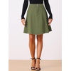 image:imageAllegra K Womens Denim Skirt High Waist Stretch A Line Casual Jean SkirtsArmy Green