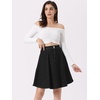image:imageAllegra K Womens Denim Skirt High Waist Stretch A Line Casual Jean SkirtsBlack