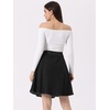 image:imageAllegra K Womens Denim Skirt High Waist Stretch A Line Casual Jean SkirtsBlack