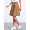 image:imageAllegra K Womens Denim Skirt High Waist Stretch A Line Casual Jean SkirtsBrown