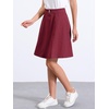 image:imageAllegra K Womens Denim Skirt High Waist Stretch A Line Casual Jean SkirtsDark Red