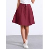 image:imageAllegra K Womens Denim Skirt High Waist Stretch A Line Casual Jean SkirtsDark Red