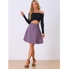 image:imageAllegra K Womens Denim Skirt High Waist Stretch A Line Casual Jean SkirtsGrey Purple