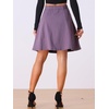 image:imageAllegra K Womens Denim Skirt High Waist Stretch A Line Casual Jean SkirtsGrey Purple