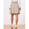 image:imageAllegra K Womens Denim Skirt High Waist Stretch A Line Casual Jean SkirtsKhaki