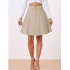 image:imageAllegra K Womens Denim Skirt High Waist Stretch A Line Casual Jean SkirtsKhaki