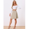 image:imageAllegra K Womens Denim Skirt High Waist Stretch A Line Casual Jean SkirtsKhaki
