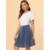 image:imageAllegra K Womens Denim Skirt High Waist Stretch A Line Casual Jean SkirtsLight Blue