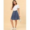 image:imageAllegra K Womens Denim Skirt High Waist Stretch A Line Casual Jean SkirtsLight Blue