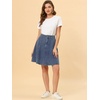 image:imageAllegra K Womens Denim Skirt High Waist Stretch A Line Casual Jean SkirtsLight Blue