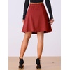 image:imageAllegra K Womens Denim Skirt High Waist Stretch A Line Casual Jean SkirtsRed