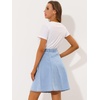 image:imageAllegra K Womens Denim Skirt High Waist Stretch A Line Casual Jean SkirtsSky Blue