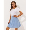 image:imageAllegra K Womens Denim Skirt High Waist Stretch A Line Casual Jean SkirtsSky Blue